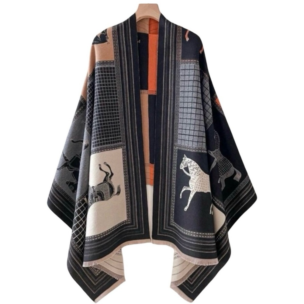 #13 "RESTOCK" Anthro Kerri Horse Poncho Scarf O/S
